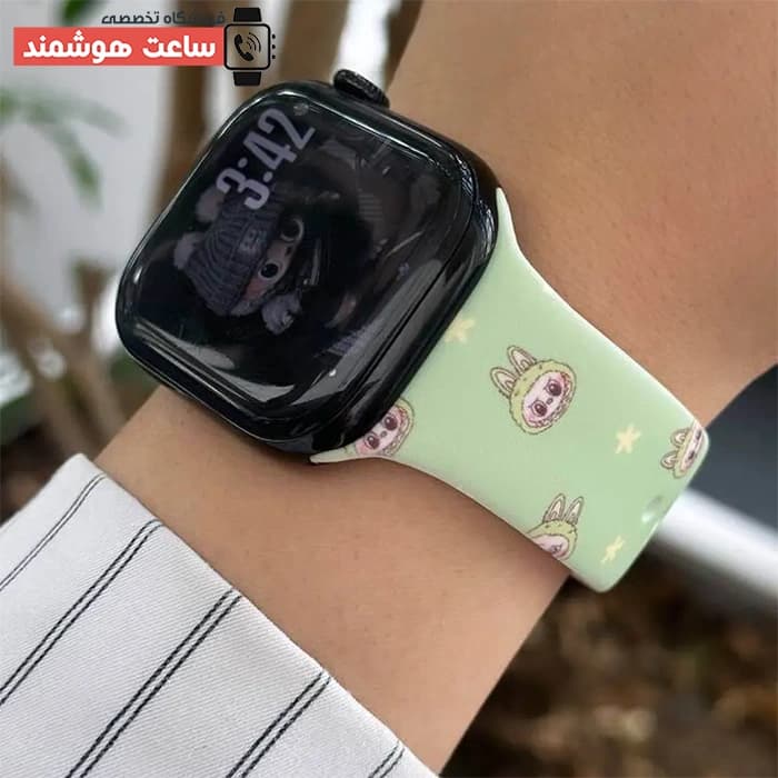 بند اپل واچ سیلیکونی طرحدار کد 20738 — تصویر ۴