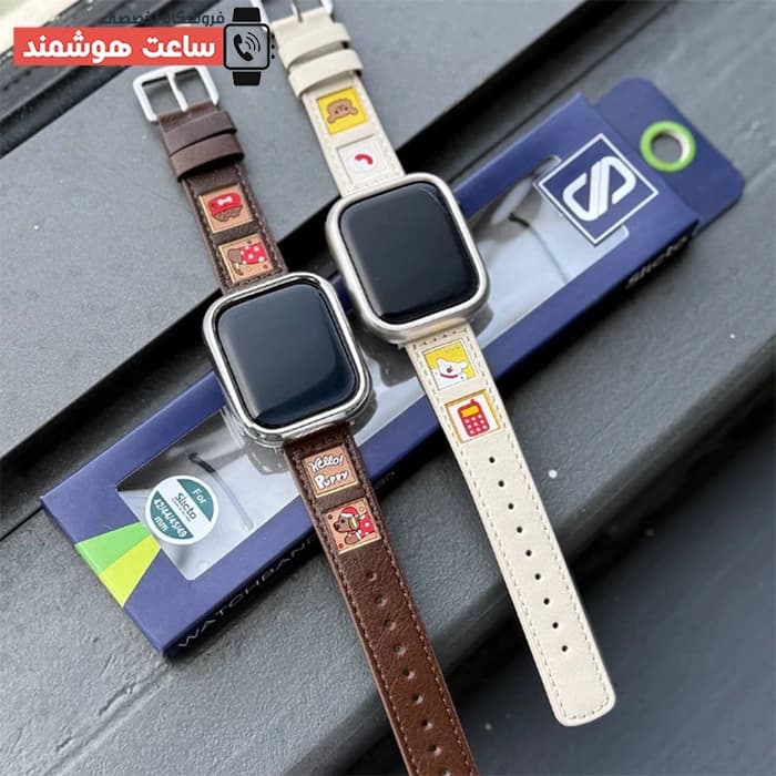 بند اپل واچ چرم هلو پاپی کد 20666 — تصویر ۳