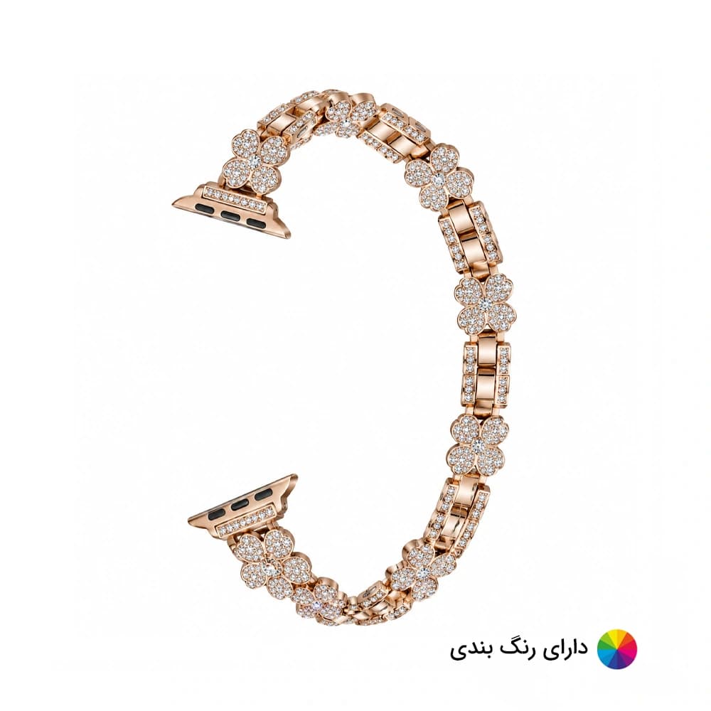 بند اپل واچ دیاموند طرح گل 2 کد 20519