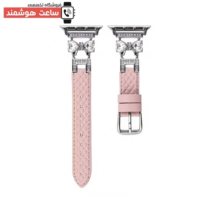 بند اپل واچ چرم دیاموند پاپیون کد 20640 — تصویر ۷
