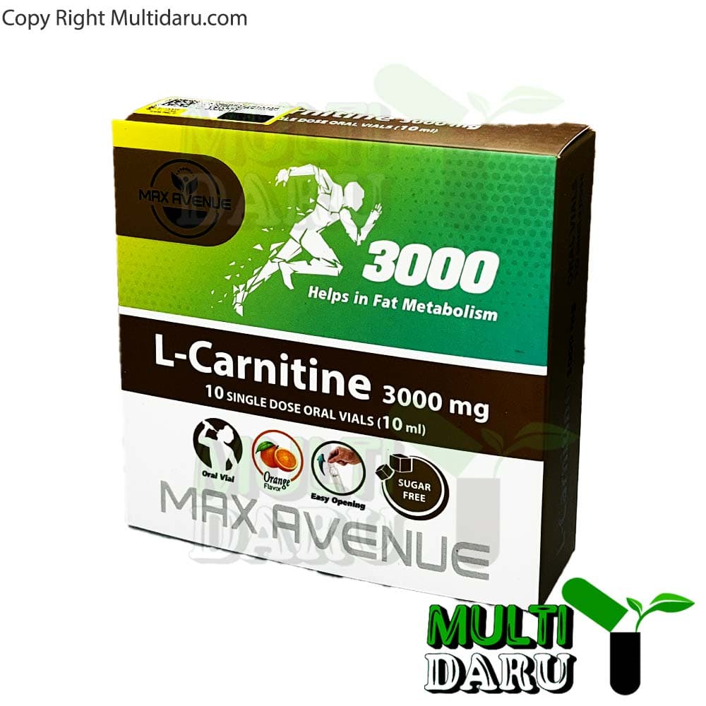 ویال خوراکی ال کارنتین 3000 میلی گرم مکس اونیو 10 عددی — تصویر ۲