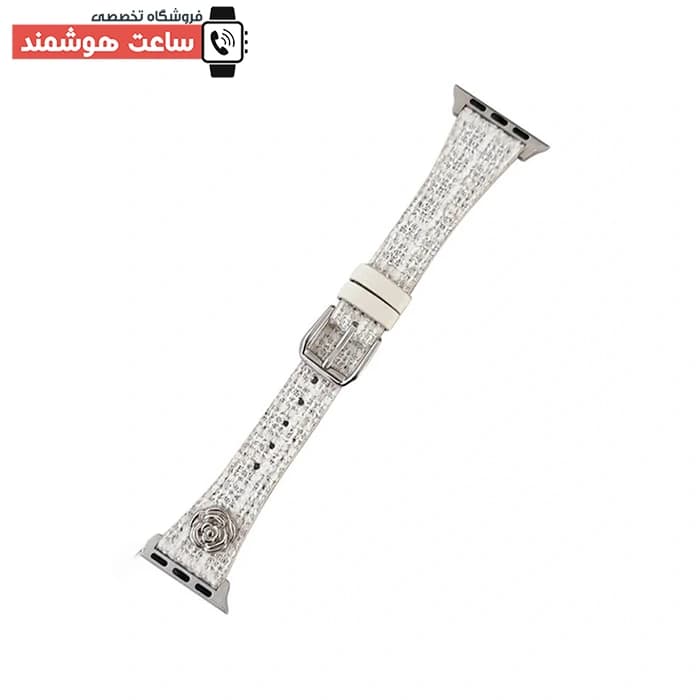 بند اپل واچ چرم گل شنل کد 20651 — تصویر ۳