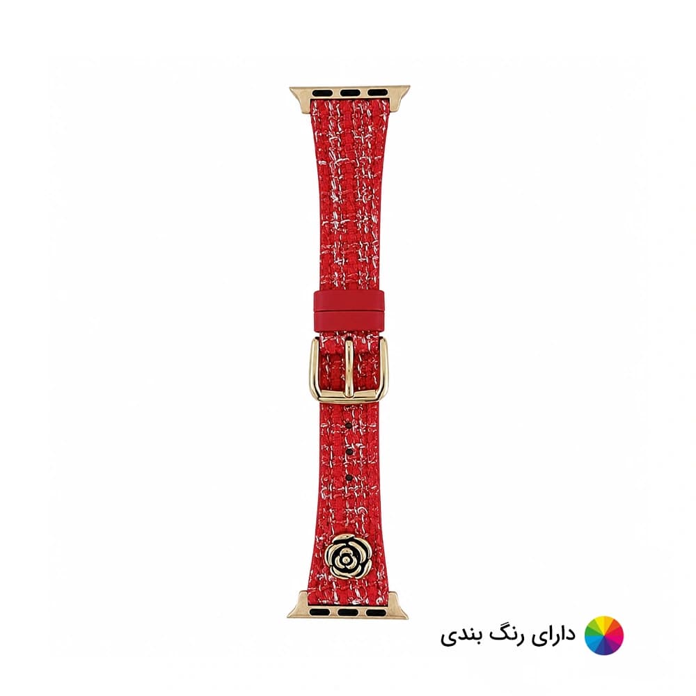 بند اپل واچ چرم گل شنل کد 20651