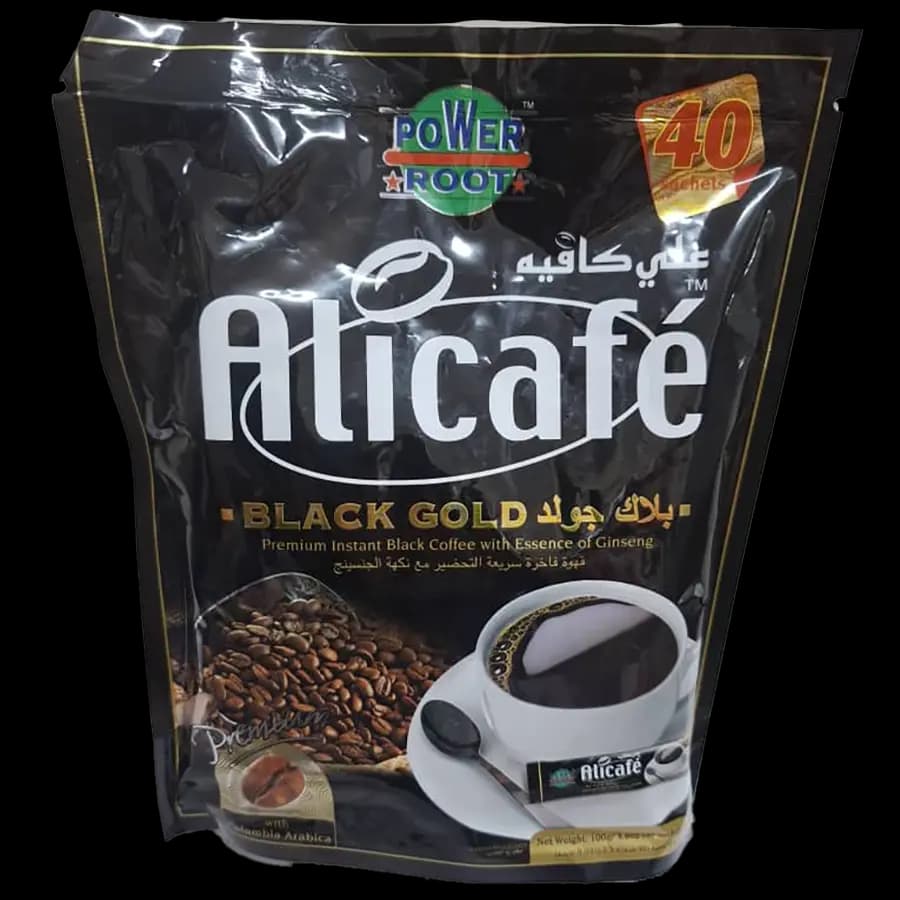 قهوه علی کافه بلک گلد(BLACK GOLD) اصلی بسته 40 عددی