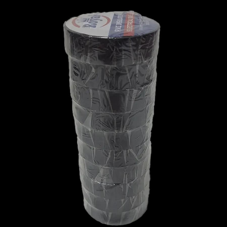 نوار چسب برق برند رویال مشکی 8 یاردی با عرض 1.5 سانتی 10 عددی