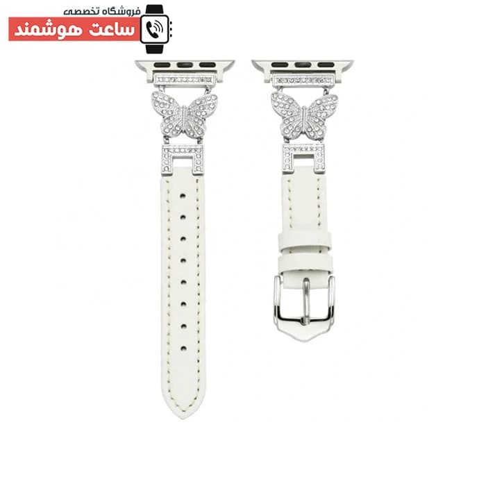 بند اپل واچ چرم دیاموند پروانه کد 20742 — تصویر ۴