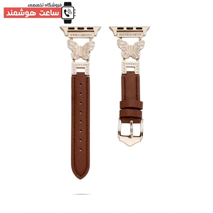 بند اپل واچ چرم دیاموند پروانه کد 20742 — تصویر ۶
