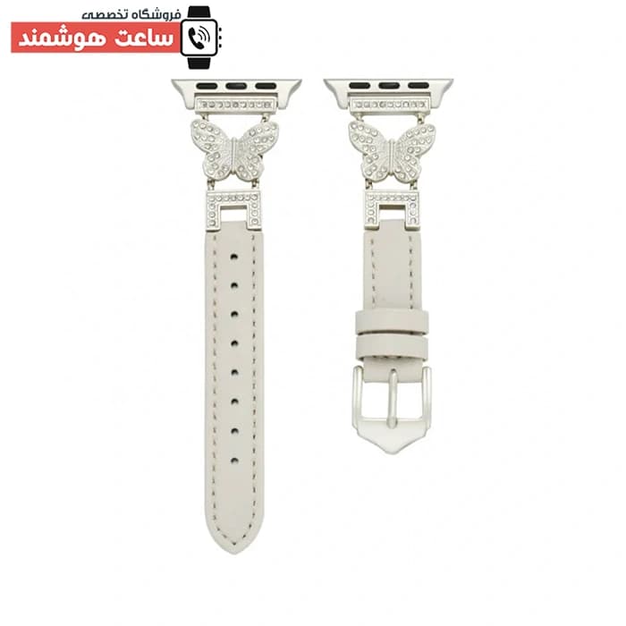 بند اپل واچ چرم دیاموند پروانه کد 20742 — تصویر ۵