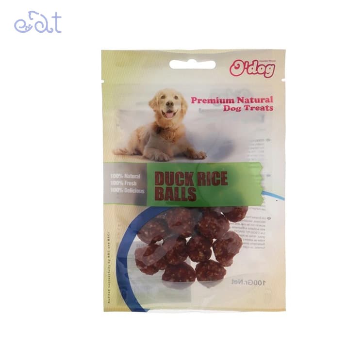 تشویقی سگ او داگ مدل اردک و برنج دمبلی O’dog Duck Rice Balls وزن 100 گرم