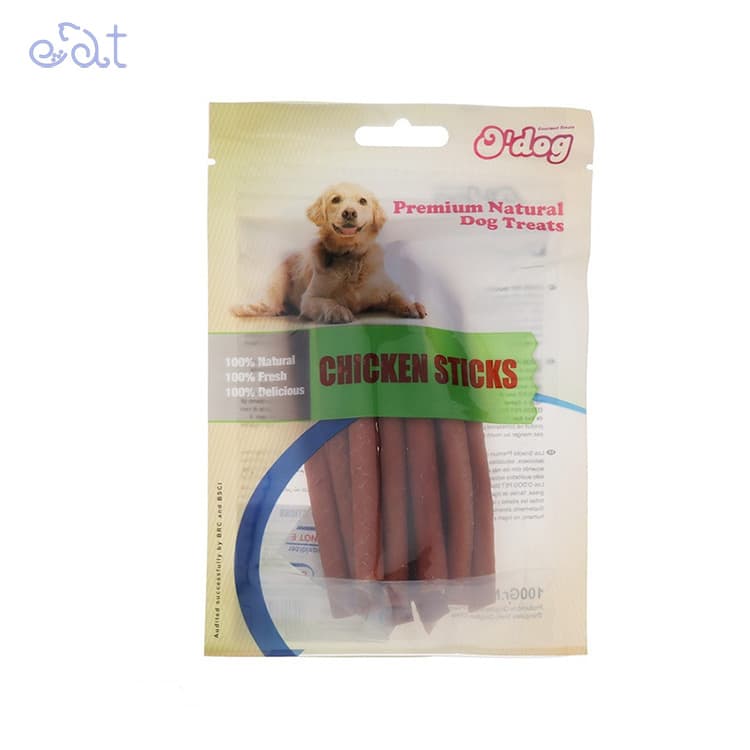 تشویقی سگ او داگ مدل تیکه های مرغ O’dog Chicken Sticks وزن 100 گرم