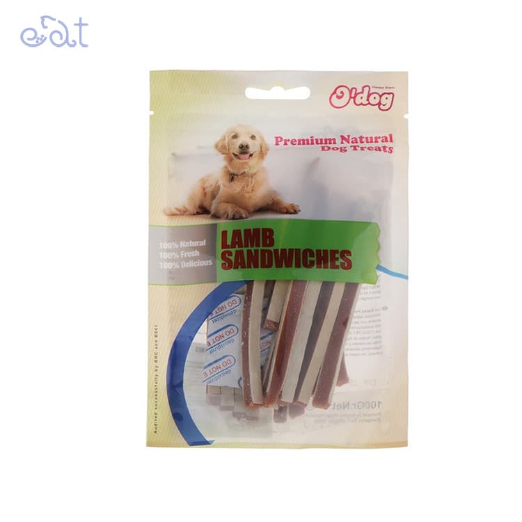 تشویقی سگ او داگ مدل ساندویچ گوشت بره O’dog Lamb Sandwiches وزن 100 گرم