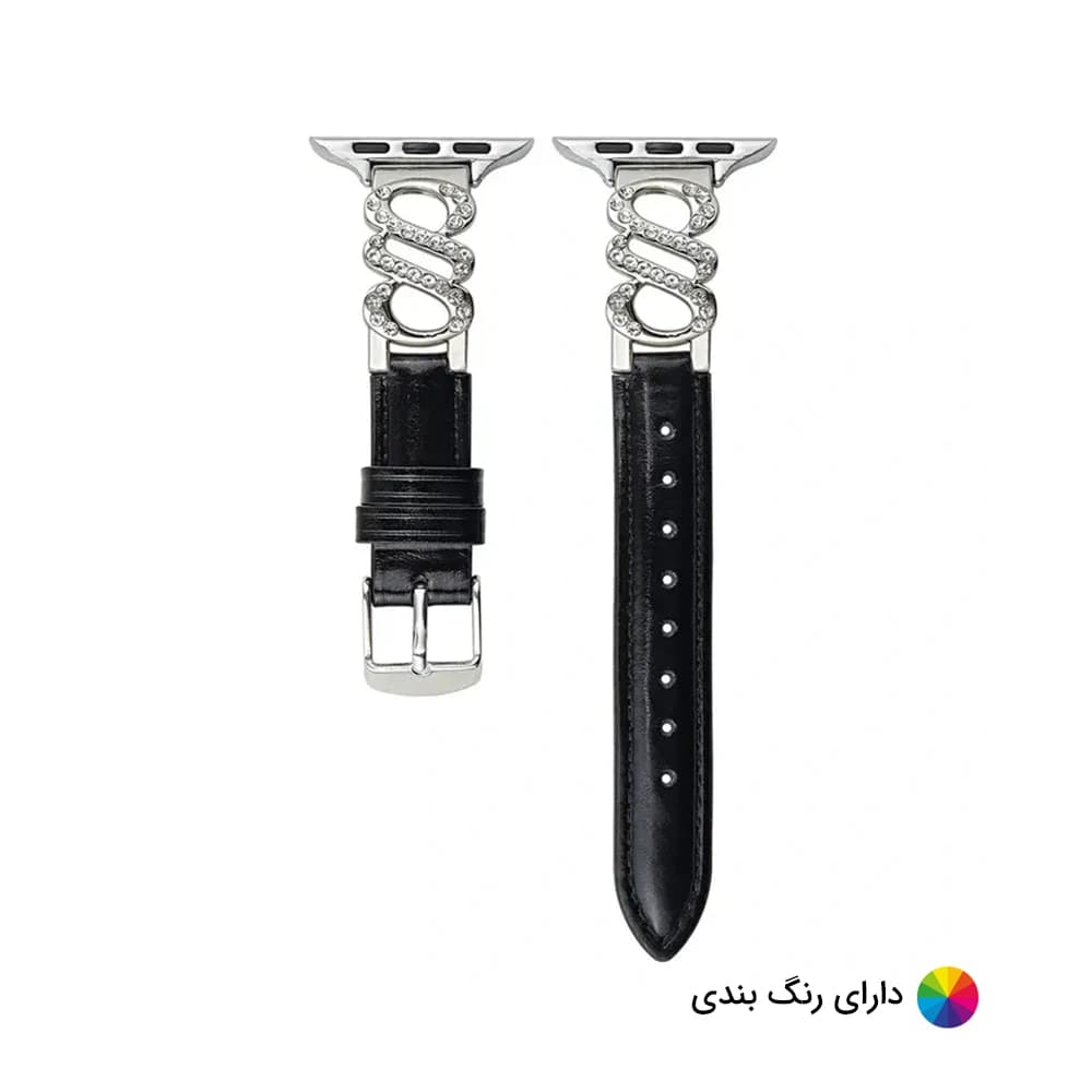 بند اپل واچ چرم و دیاموند S کد 20781
