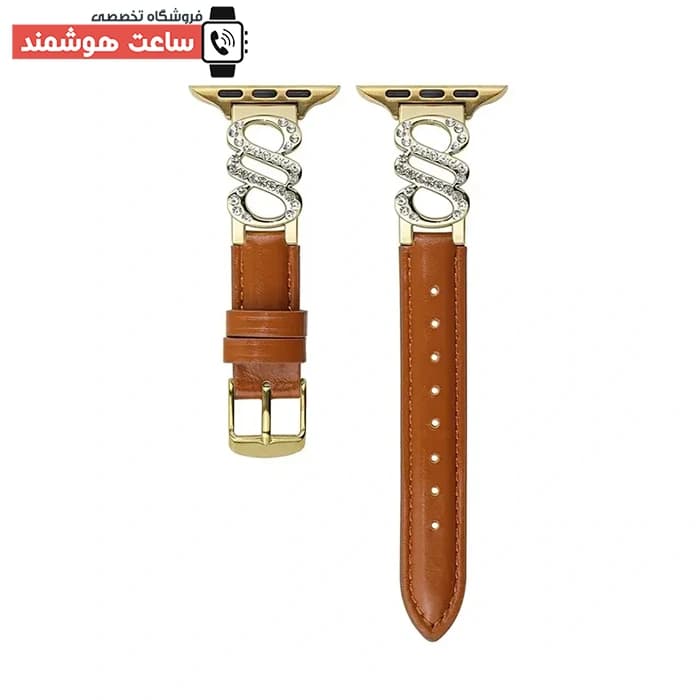بند اپل واچ چرم و دیاموند S کد 20781 — تصویر ۸