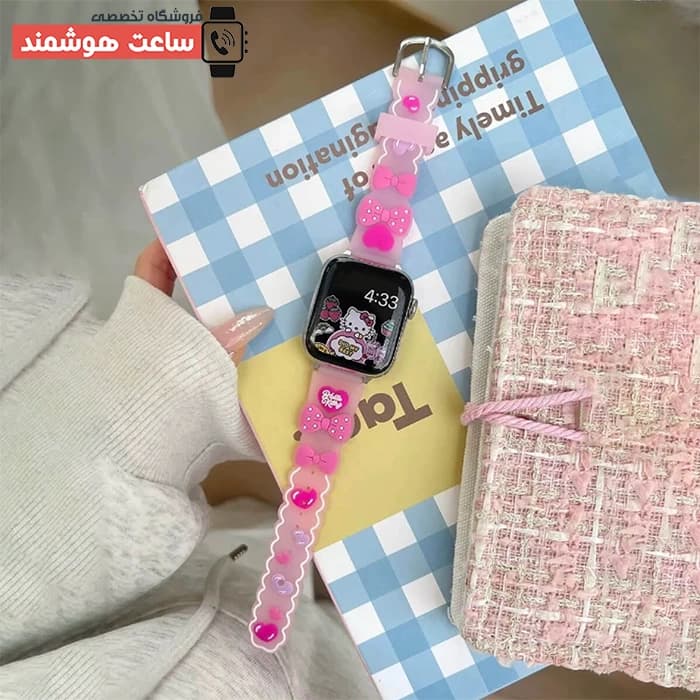 بند اپل واچ پاستیلی کارتونی کد 20784 — تصویر ۳