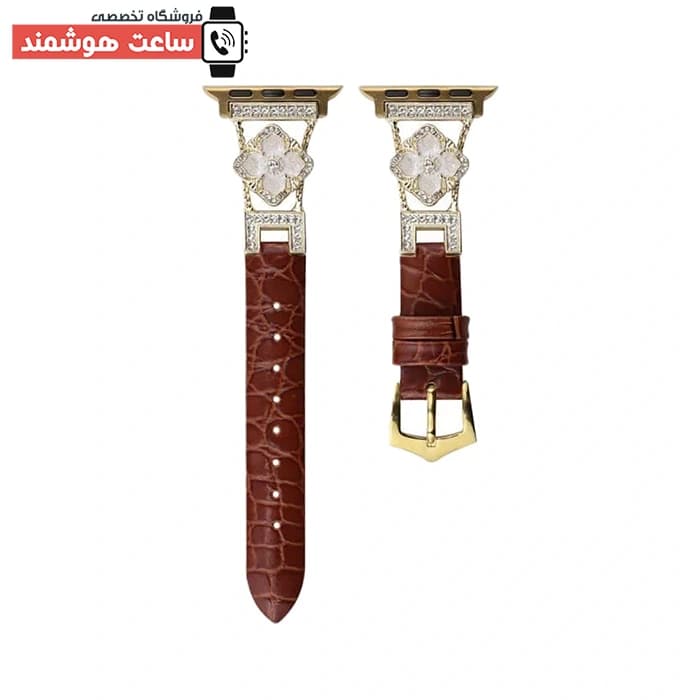 بند اپل واچ چرم گل شنل 2 کد 20788 — تصویر ۴