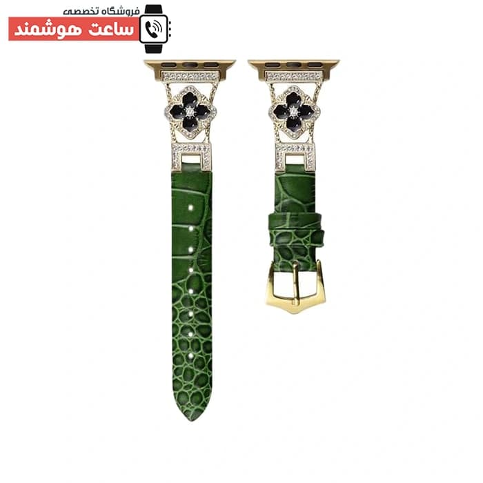بند اپل واچ چرم گل شنل 2 کد 20788 — تصویر ۵