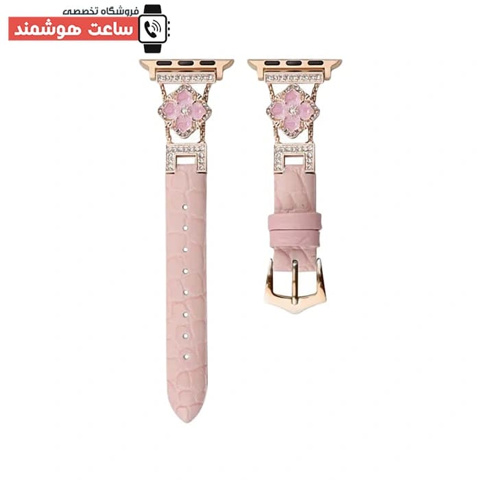 بند اپل واچ چرم گل شنل 2 کد 20788 — تصویر ۶