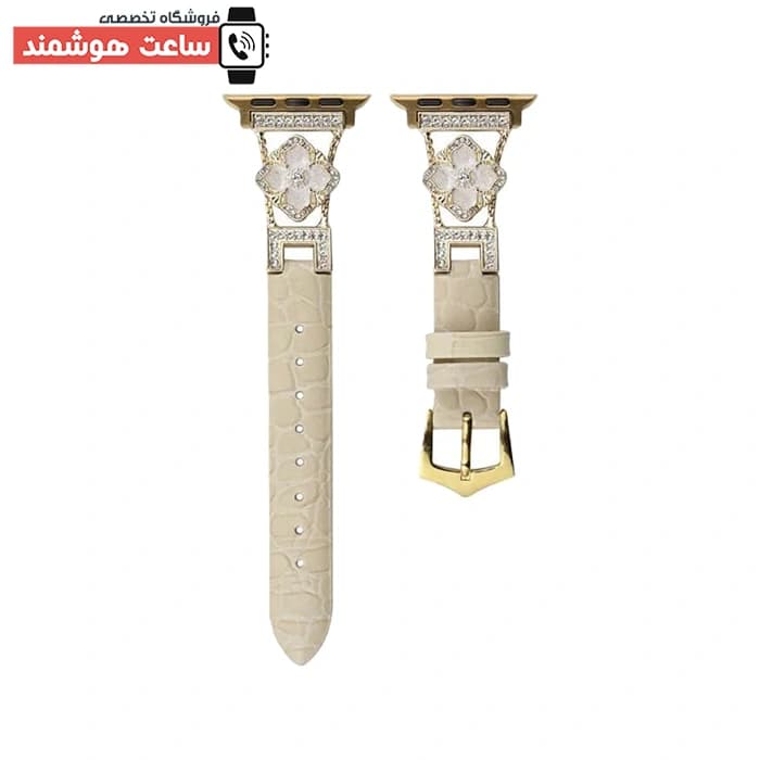 بند اپل واچ چرم گل شنل 2 کد 20788 — تصویر ۳