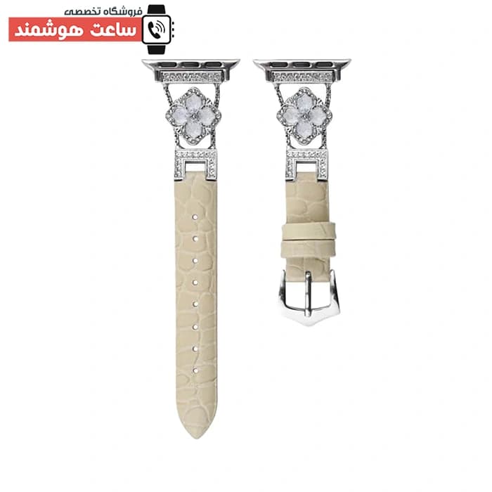 بند اپل واچ چرم گل شنل 2 کد 20788 — تصویر ۷