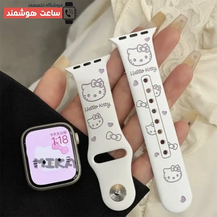 بند اپل واچ سیلیکونی کیتی بلوم کد 20797 — تصویر ۵