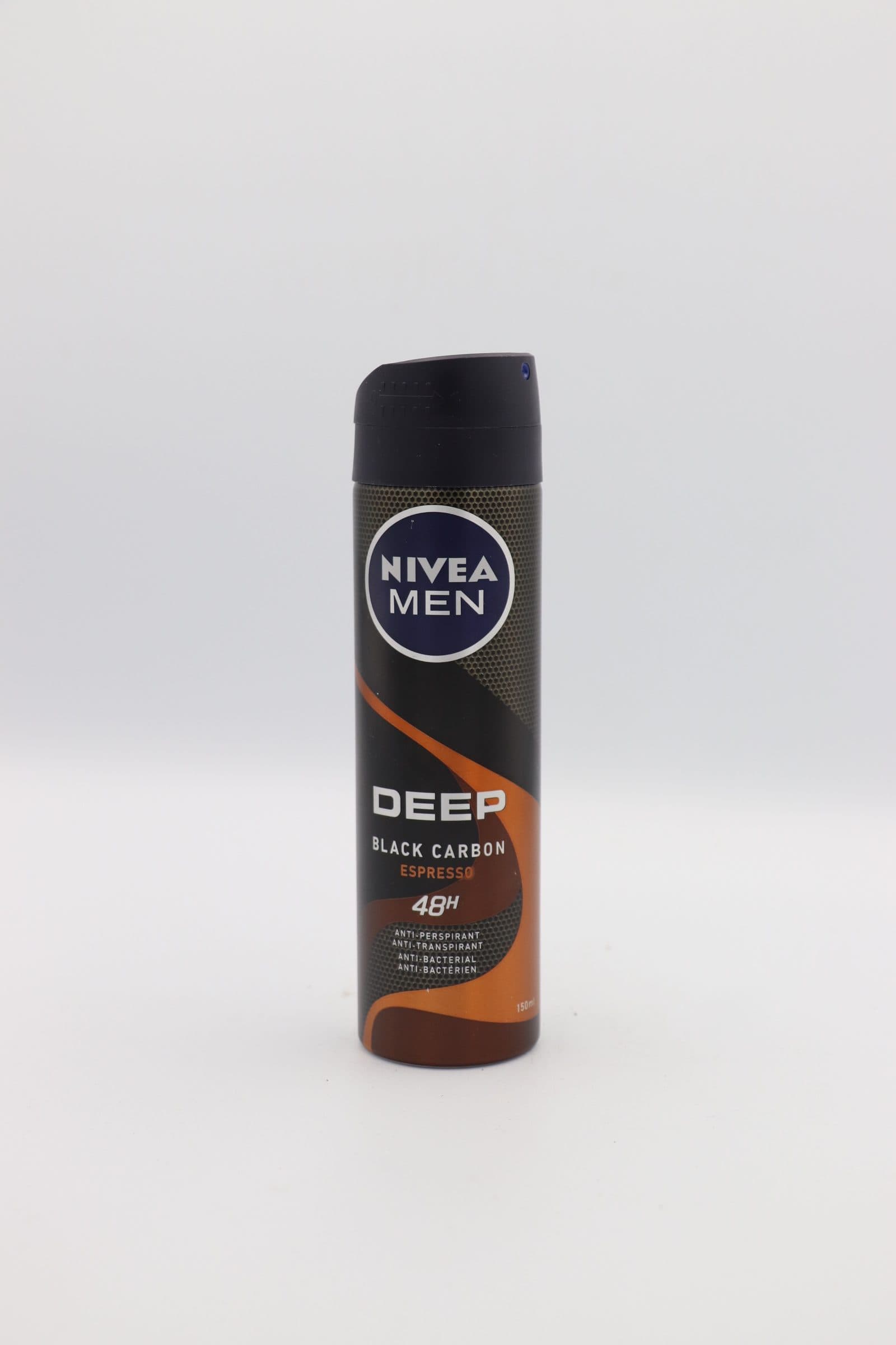 اسپری ضد تعریق مردانه نیوآ مدل Deep Black Carbon Espresso حجم 150 میلی‌لیتر