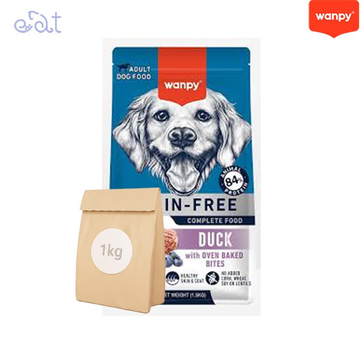 غذای خشک سگ ونپی با طعم گوشت اردک مدل Wanpy Dog Dry Food Duck بسته 1 کیلوگرمی