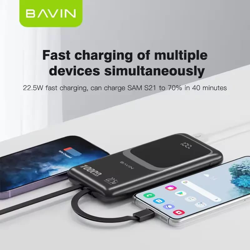 پاوربانک 10000 باوین 22.5 وات Bavin PC1029S (اورجینال ارسال فوری) — تصویر ۷