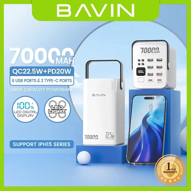 پاوربانک 70000 باوین 22.5 وات Bavin PC1062S (اورجینال ارسال فوری) — تصویر ۱۲