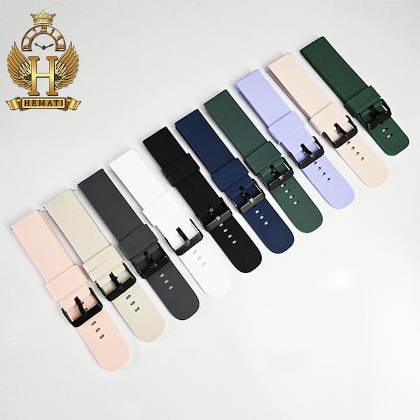 بند ساعت مچی سیلیکونی ساده BAND22202 (سایز 22)