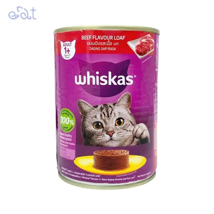 کنسرو گربه ویسکاس با طعم گوشت گاو مدل پته Whiskas Pate Beef Pack وزن 400 گرم