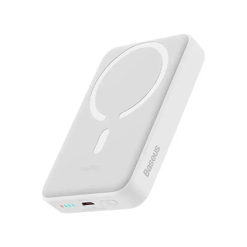 پاور بانک بی سیم مگنتی باسئوس مدل Magnetic Mini Wireless 20w با ظرفیت 5000 میلی‌آمپر ساعت — تصویر ۴