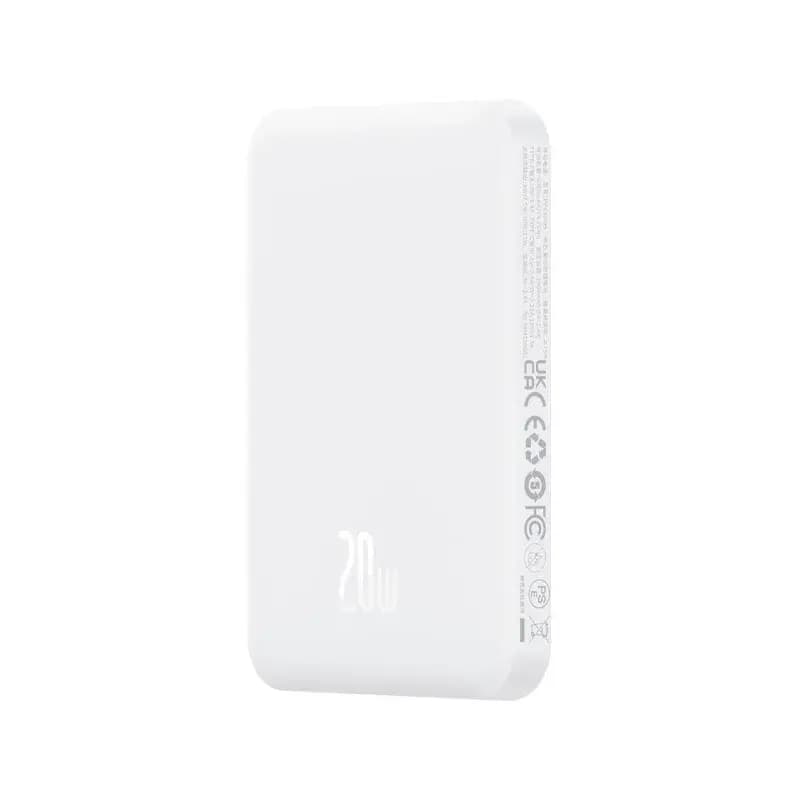 پاور بانک بی سیم مگنتی باسئوس مدل Magnetic Mini Wireless 20w با ظرفیت 5000 میلی‌آمپر ساعت — تصویر ۵