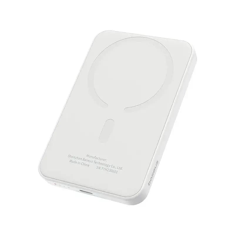 پاور بانک بی سیم مگنتی باسئوس مدل Magnetic Mini Wireless 20w با ظرفیت 5000 میلی‌آمپر ساعت — تصویر ۲