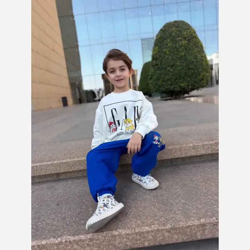 ست بلوز و شلوار پاییزه بچگانه طرح GAP و سگ های نگهبان 4 تا 11 سال — تصویر ۷