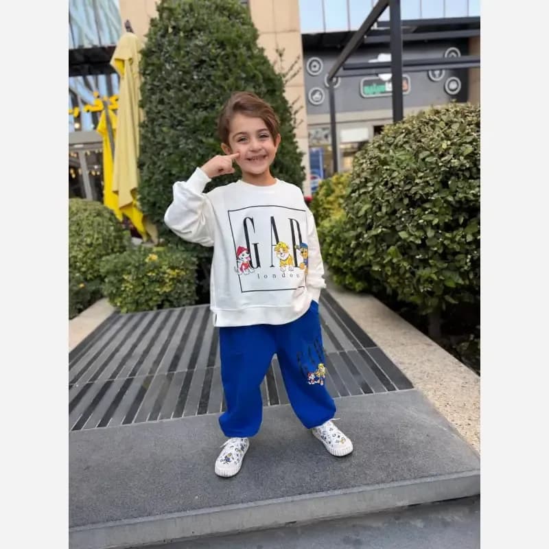 ست بلوز و شلوار پاییزه بچگانه طرح GAP و سگ های نگهبان 4 تا 11 سال — تصویر ۸