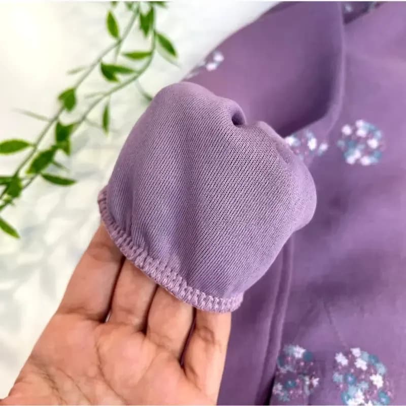 سوییشرت پاییزه بچگانه دخترانه طرح گیلاسی دورس ترک مناسب 7 تا 12 سال — تصویر ۴