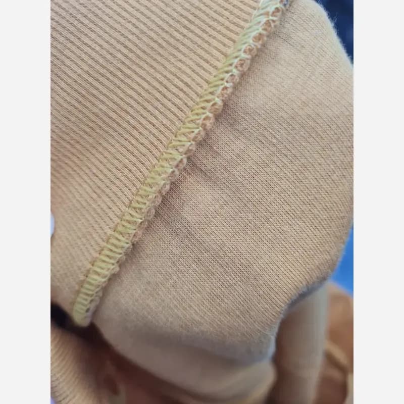 ست بلوز شلوار بچگانه طرح پنگوئن پاییزه مخمل سلانیک پنبه صورتی خردلی 1 تا 7 سال — تصویر ۸