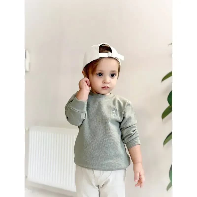 بلوز بیسکوییتی تمام نخ اسپرت زنانه پاییزه خنک — تصویر ۶