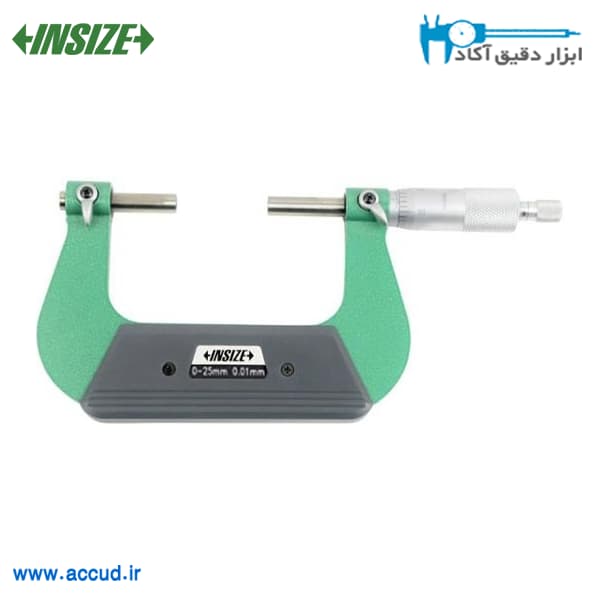 میکرومتر خارج سنج مخصوص گام پیچ 25-0 میلی متر INSIZE (با گارانتی رسمی شرکت اینسایز) مدل 3291-25 — تصویر ۲