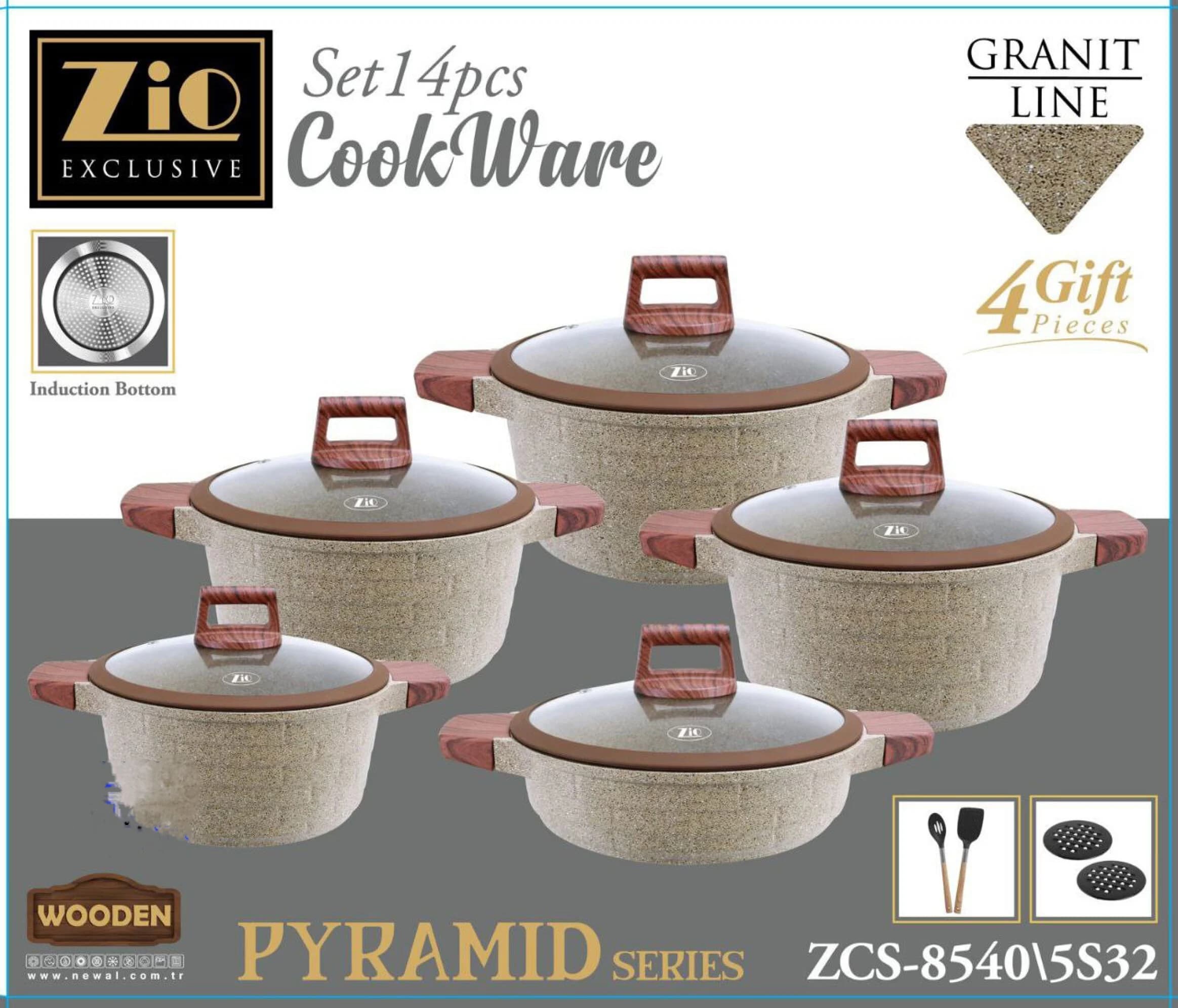 سرویس قابلمه گرانیتی 10 پارچه زیو مدل ZCS-8540 (AR) — تصویر ۶