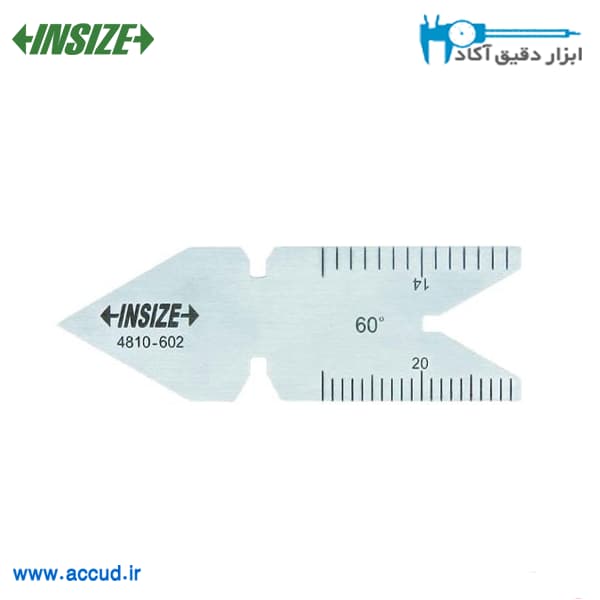 شابلون ذوزنقه 60 درجه INSIZE (با گارانتی رسمی شرکت اینسایز) مدل 4810-602 — تصویر ۲