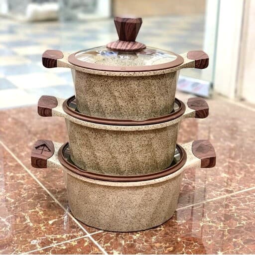 سرویس قابلمه گرانیتی زیوzio مدل Z-8170-24 در 3رنگ ‏(AR) — تصویر ۴