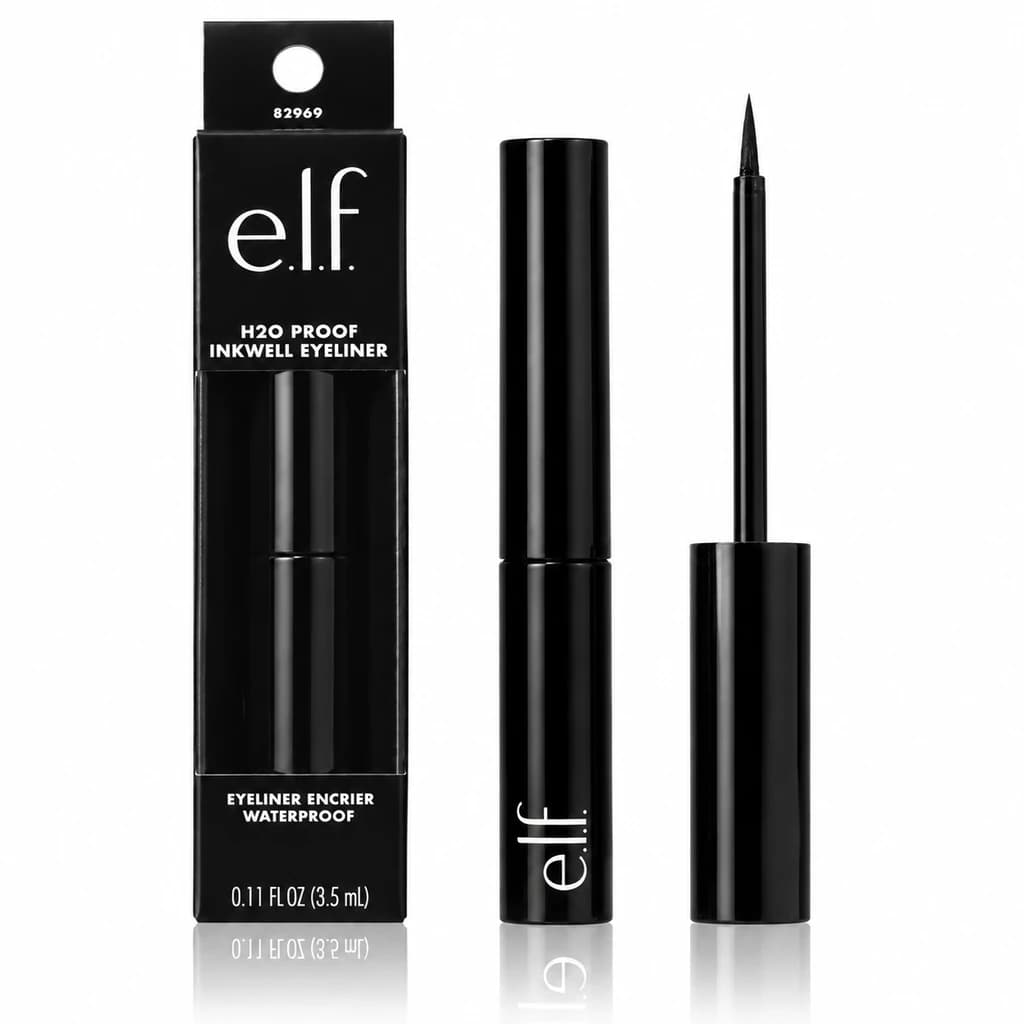 خط چشم مایع ضد آب الف مدل H2O Proof Inkwell رنگ Film Noir (مشکی مات) حجم ۳.۵ میل – اصل آمریکا