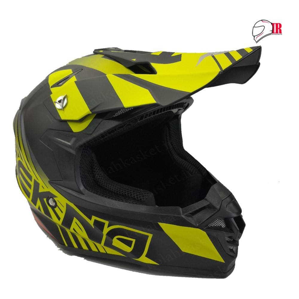 کلاه کاسکت کراسی تکنو TEKNO HS 390 مشکی زرد