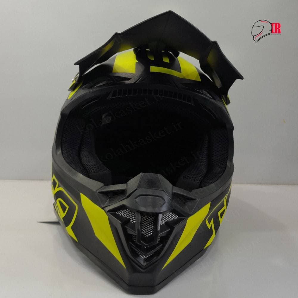 کلاه کاسکت کراسی تکنو TEKNO HS 390 مشکی زرد — تصویر ۳