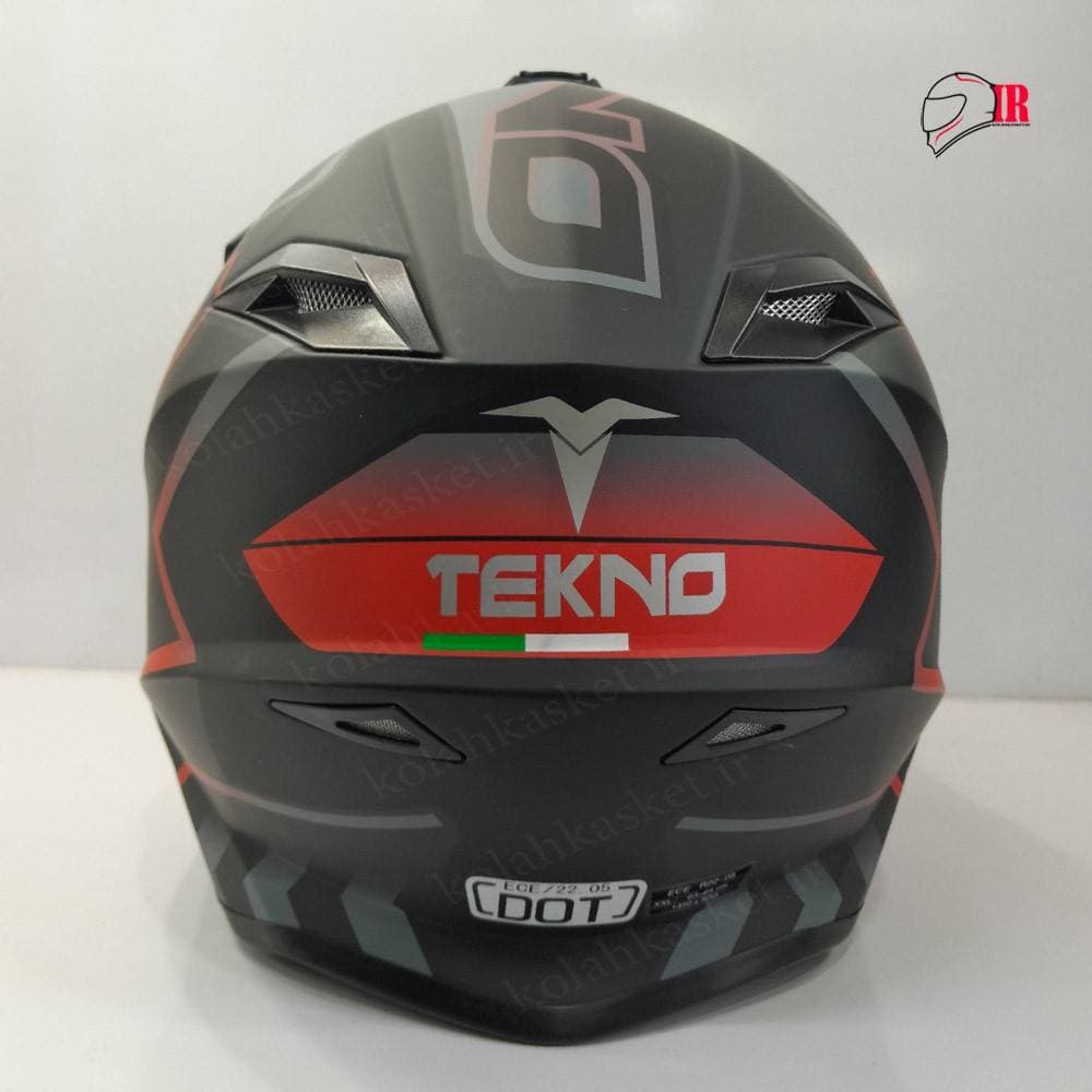 کلاه کاسکت کراسی تکنو مشکی قرمز TEKNO HS390 — تصویر ۴