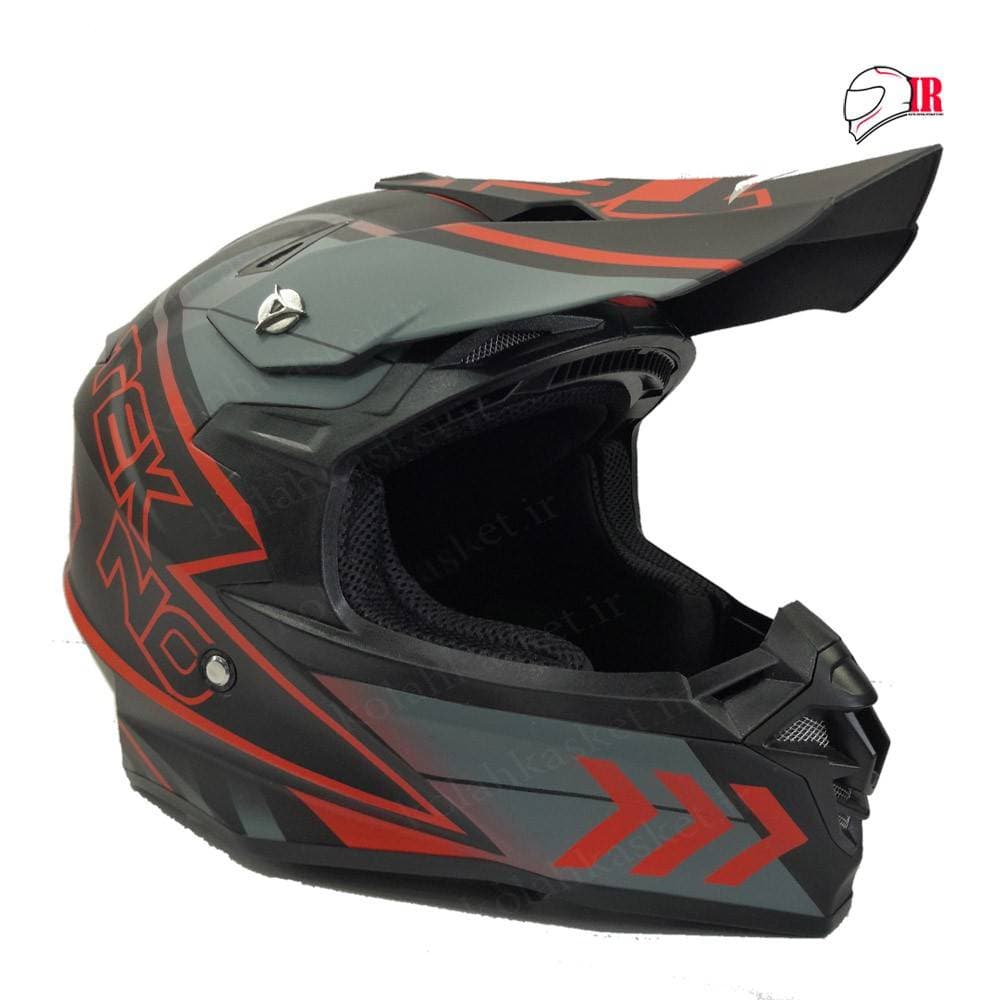 کلاه کاسکت کراسی تکنو مشکی قرمز TEKNO HS390