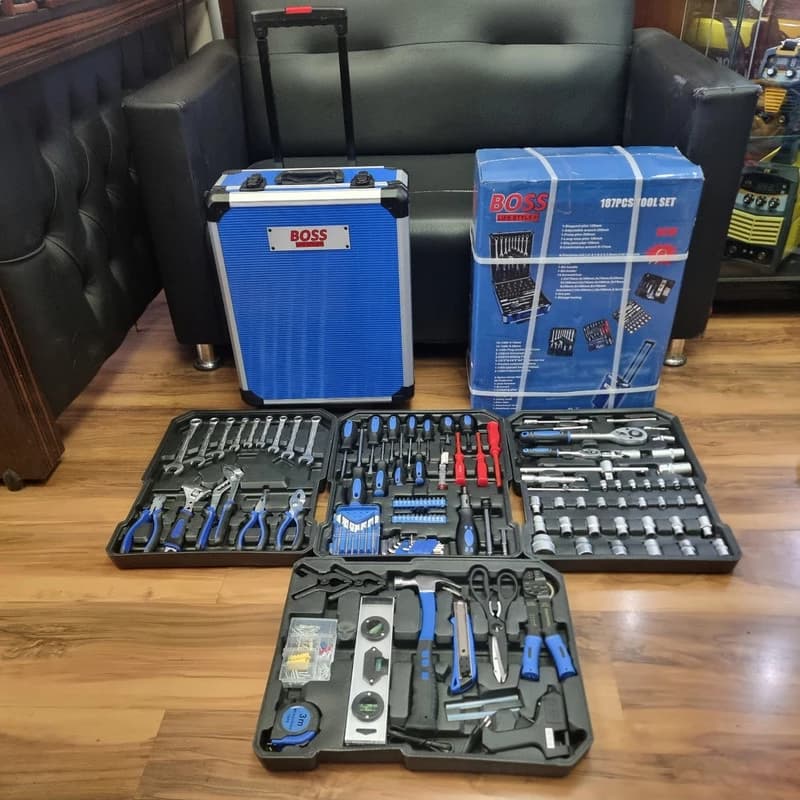 جعبه ابزار باس چمدانی ۱۸۷ عددی مدل BOX-187 — تصویر ۳