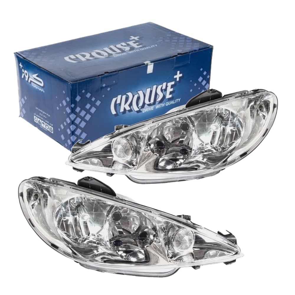 چراغ جلو 206 سمت راست کروز پلاس CROUSE اصلی