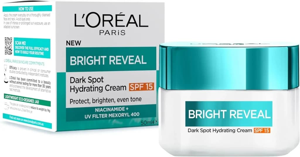 کرم روشنکننده و ضد لک برایت ریویل لورآل حاوی نیاسینامید و SPF50 L’Oreal Bright Reveal – Dark Spot Hydrating Cream — تصویر ۳